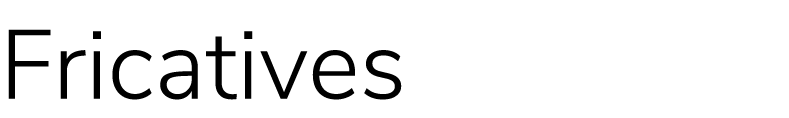 Fricatives